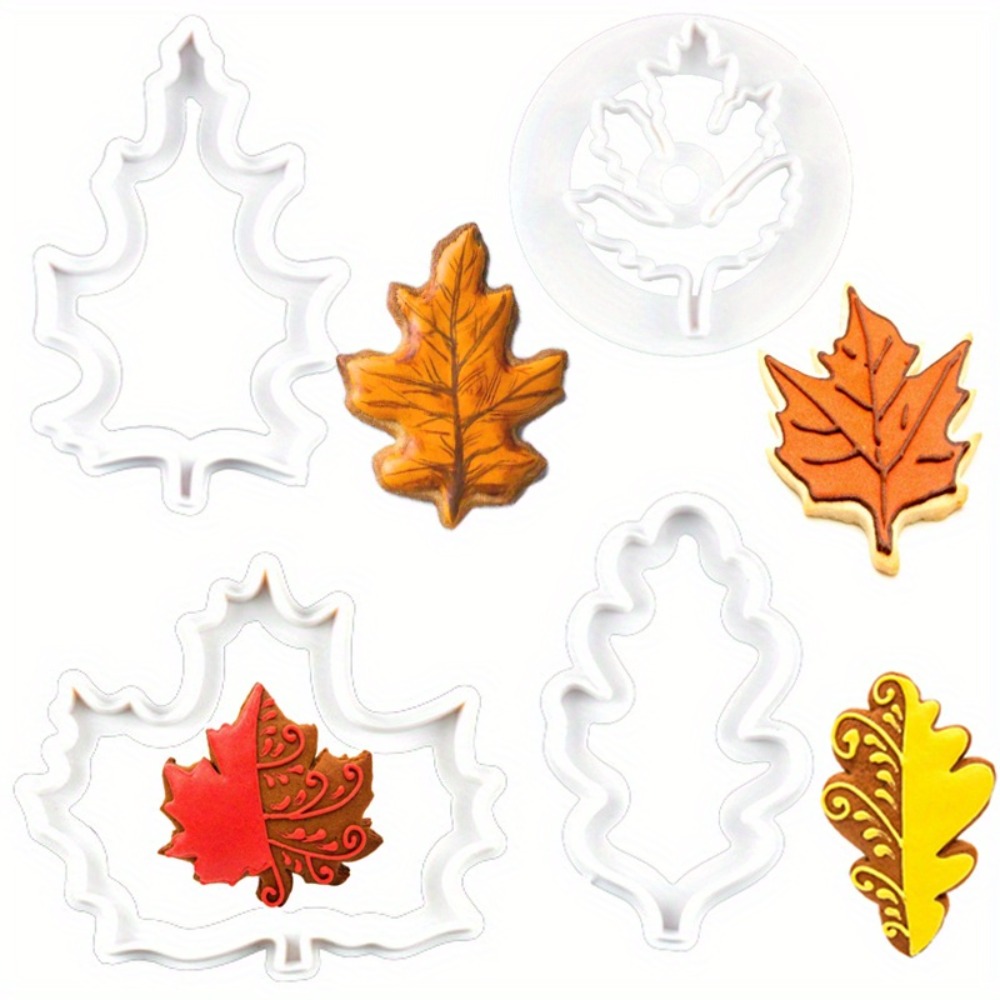 4Pcs Set Fall Leaf Cookie Cutt - Cookies Pack 评论和价格