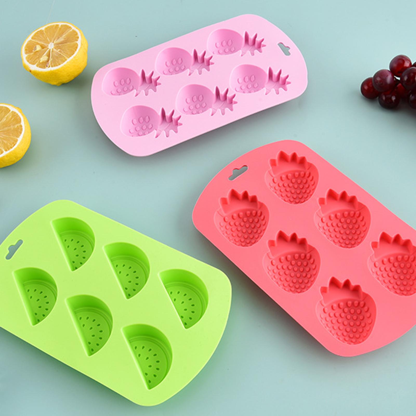 6 Cavity Fruit Shaped Silicone - Gummy Candy 评论和价格