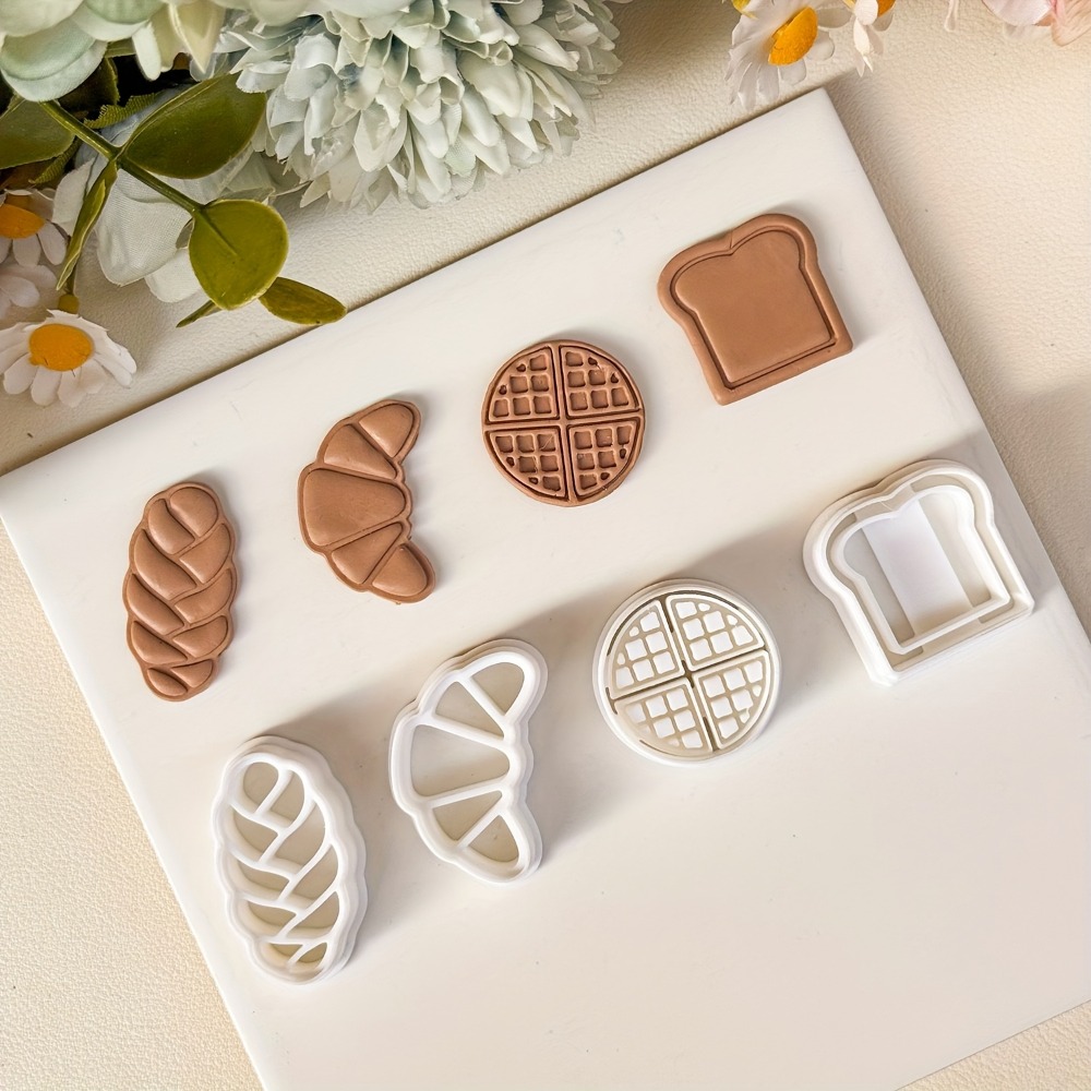 4Pcs Bread Themed Cookie Cutte - Cookies Pack 评论和价格